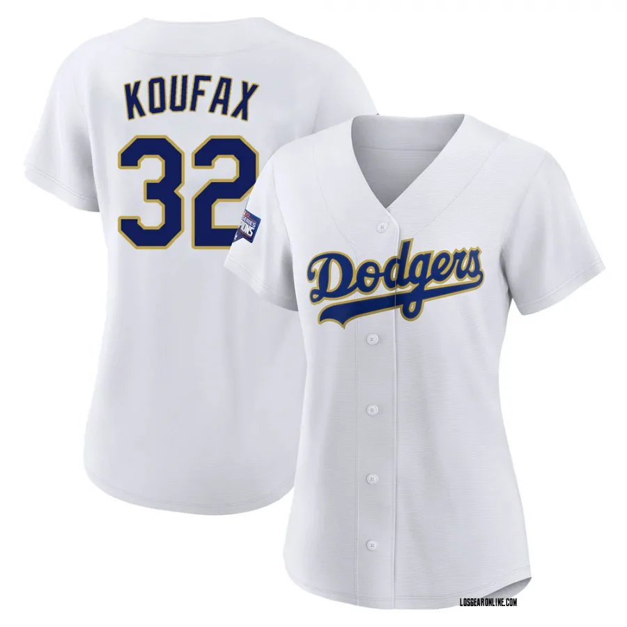 white and gold dodgers jersey